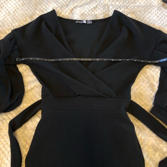 Off The Shoulder Balloon Sleeve Dress - Picture 4 of 12